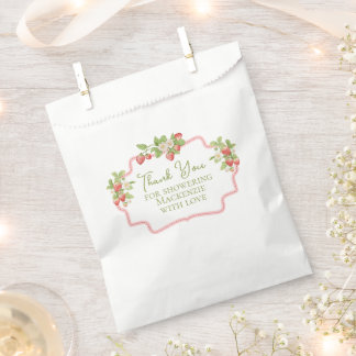 Erdbeerthemen-Geschenktüten für die Dusche Geschenktütchen