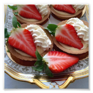Erdbeertorte-Fotoabzug Fotodruck