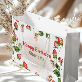 Erdbeerverzauberter Feengarten  Große Geschenktüte