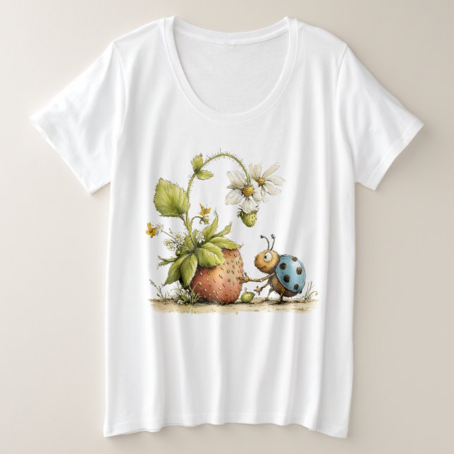 Erdbeerwanzen Große Größe T-Shirt (Design vorne)