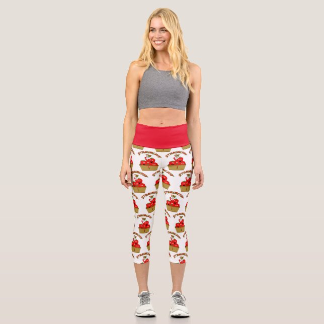 Erdbeerzeit! Capri Leggings (Vorderseite)