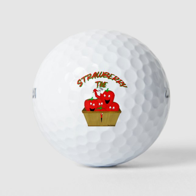 Erdbeerzeit! Golfball (Vorderseite)