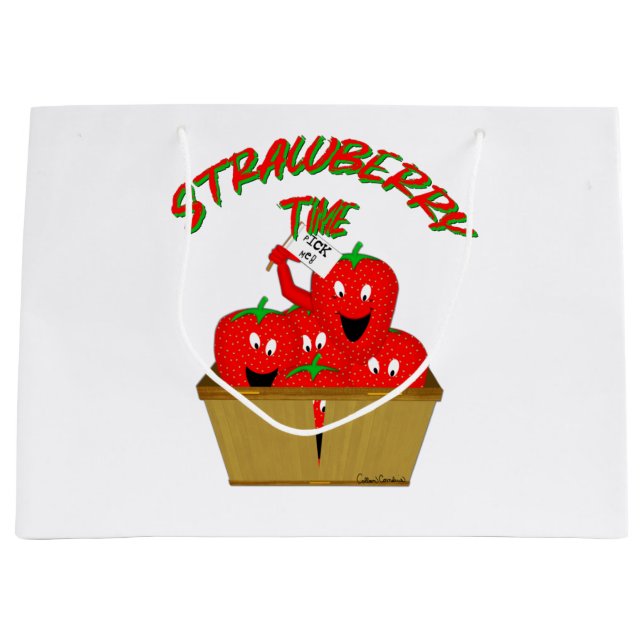 Erdbeerzeit! Große Geschenktüte (Vorderseite)