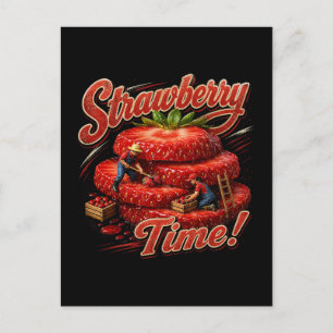 Erdbeerzeit! Postkarte
