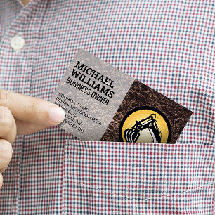 Erdbewegung   Baufahrzeug Visitenkarte