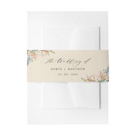 Erdblüten, Hochzeit von Beige Einladungsbanderole