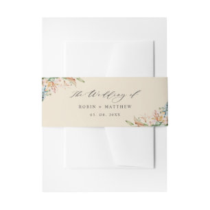 Erdblüten, Hochzeit von Beige Einladungsbanderole