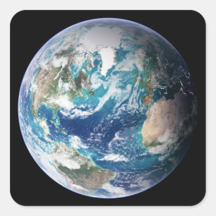 Erde 2 quadratischer aufkleber