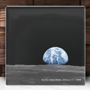 Erde auf dem Mond, Apollo 11, 1969 Küche Glasuntersetzer