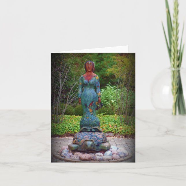 Erde auf Schildkröten zieht sich zurück Karte (Vorderseite)