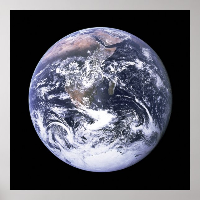 Erde aus Apollo 17 Poster (Vorne)