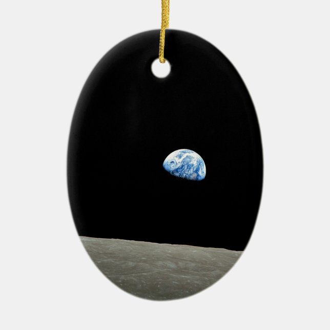 Erde aus dem Universum des Mond Keramik Ornament (Vorne)