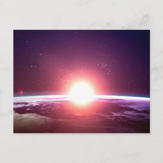 Erde aus dem Weltraum Postkarte
