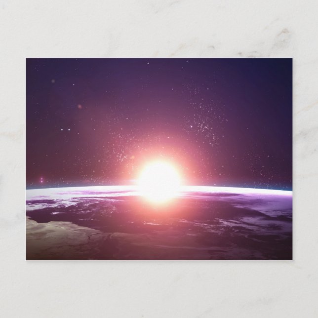 Erde aus dem Weltraum Postkarte (Vorderseite)