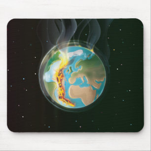 Erde brennen mousepad