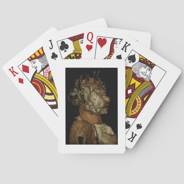 Erde, c.1570 (Öl auf Tafel) Spielkarten (Rückseite)