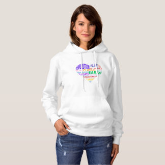 Erde-Chor-Wortwolke Farbe Hoodie