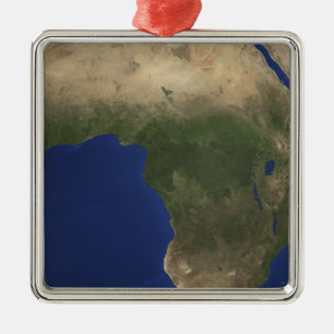 Erde, die Landcover über Afrika zeigt Ornament Aus Metall