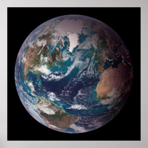 Erde: Die Western-Hemisphäre Poster