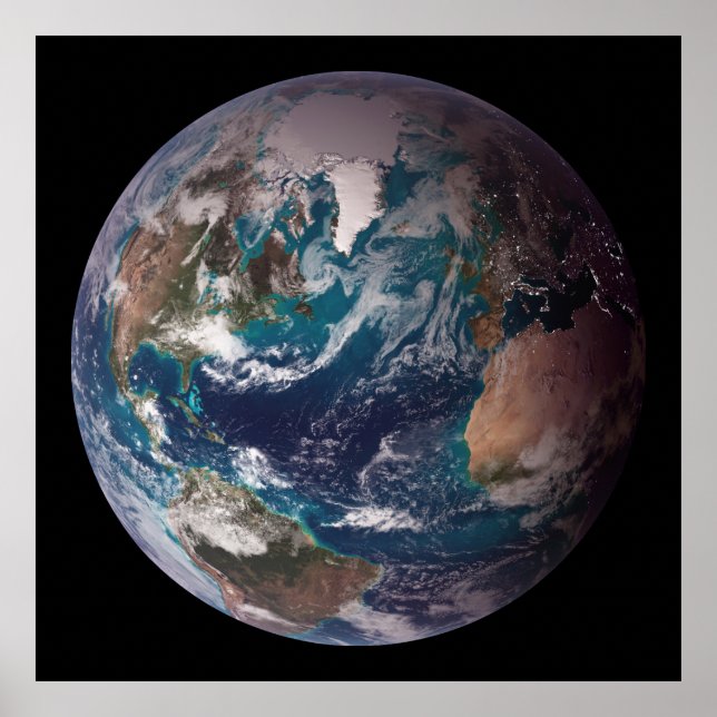 Erde: Die Western-Hemisphäre Poster (Vorne)