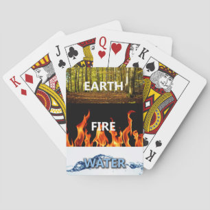 Erde, Feuer, Wasserspielkarten Spielkarten