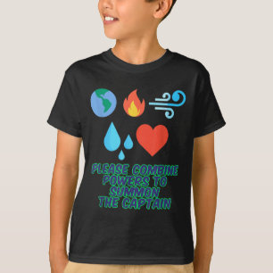 Erde Feuer Wind Wasser Herz Planet Lustig 90er T-S T-Shirt
