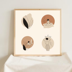 Erde & Form – Minimalistische Botanische Kunst VII Poster