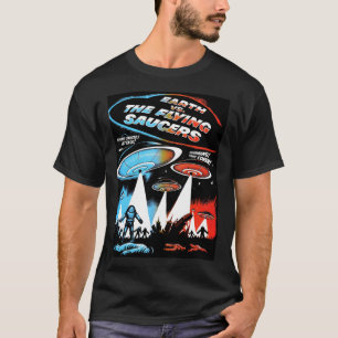 Erde gegen den klassischen T - Shirt der fliegende
