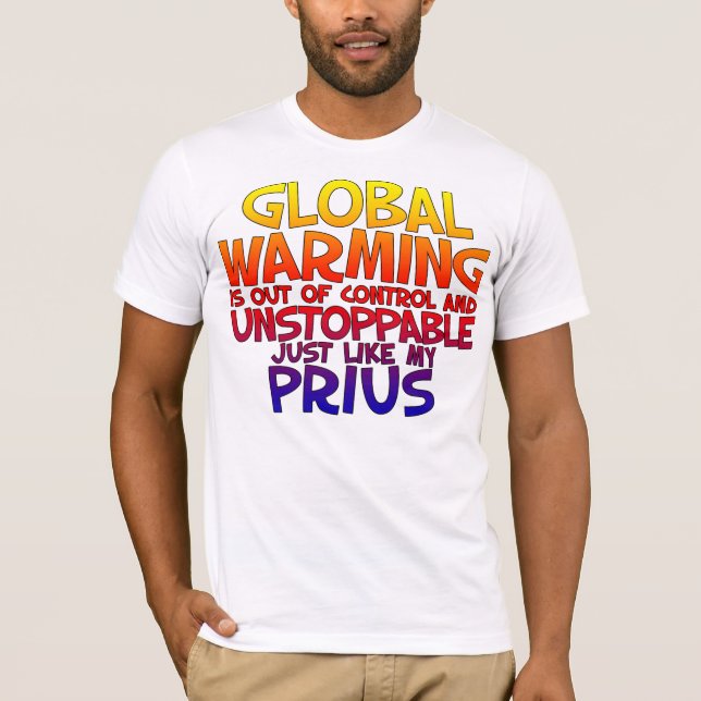 Erde gegen Prius T-Shirt (Vorderseite)
