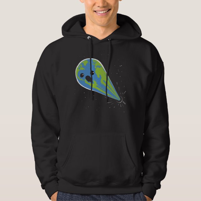 Erde gegen schwarzes Loch Hoodie (Vorderseite)