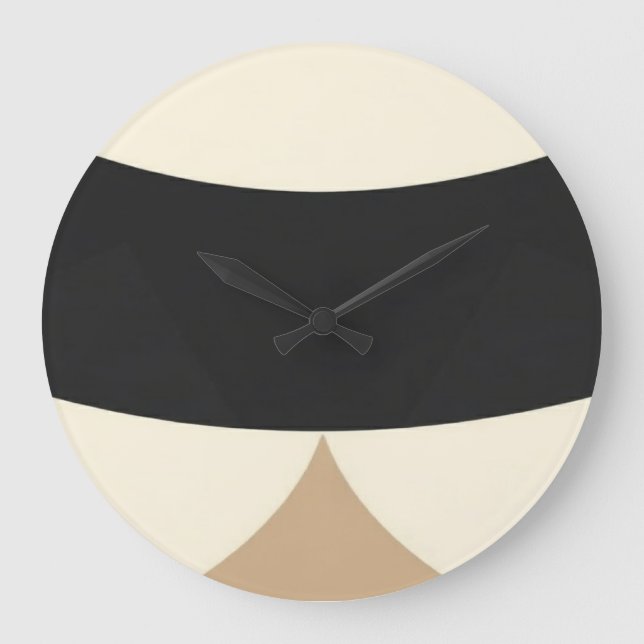 Erde-Geometrie-Journal – Wandkunst und Dekorations Große Wanduhr (Vorderseite)