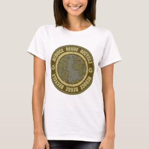 Erde gerecycelter Grunge T-Shirt