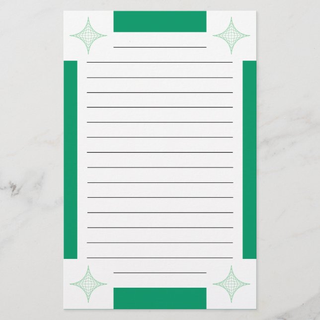 Erde (grün) briefpapier (Vorderseite)