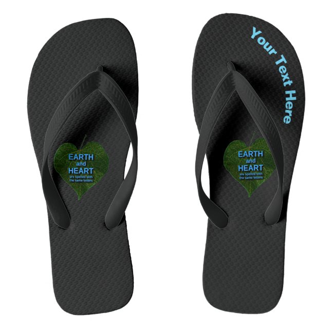 Erde - Herzanagram Flip Flops (Fußbett)