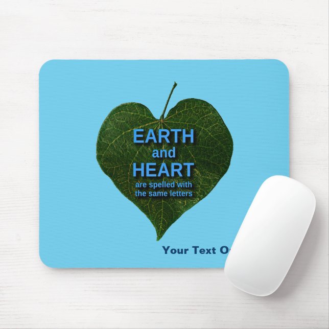 Erde - Herzanagram Mousepad (Mit Mouse)