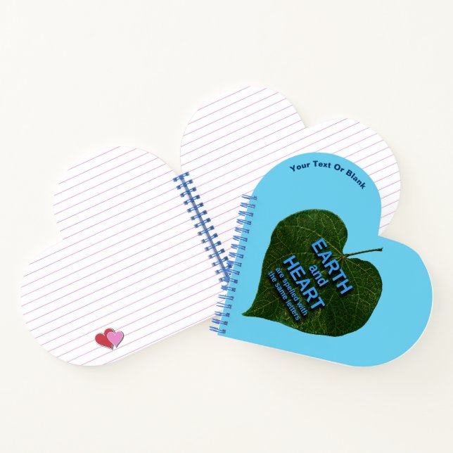 Erde - Herzanagram Notizbuch (Innenseite)