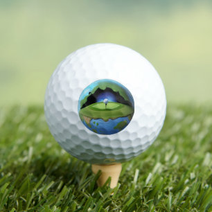 Erde im Inneren eines Golfballs Golfball