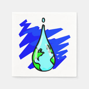 Erde im Wasserfall Serviette