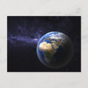 Erde im Weltraum Postkarte