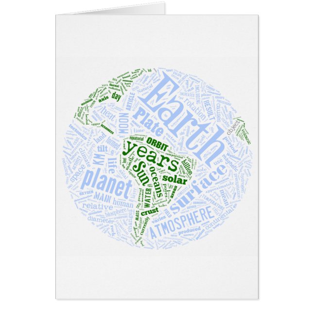 Erde in Tagxedo (Vorne)