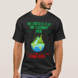 Erde ist flach öffne deine Augen lustig sarkastisc T-Shirt