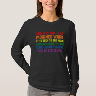 ERDE IST NICHT FLACH Impfstoffe wirken WISSENSCHAF T-Shirt