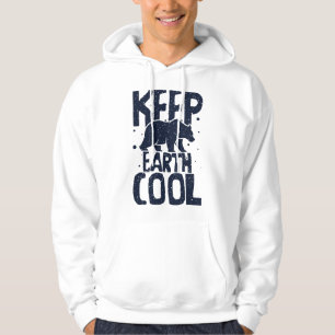 Erde Kühl Halten Schützen Welt Stunde Tag Erde Ret Hoodie