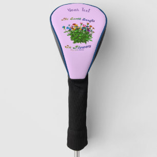 Erde lacht in Blume Inspiration Personalisiert Golf Headcover