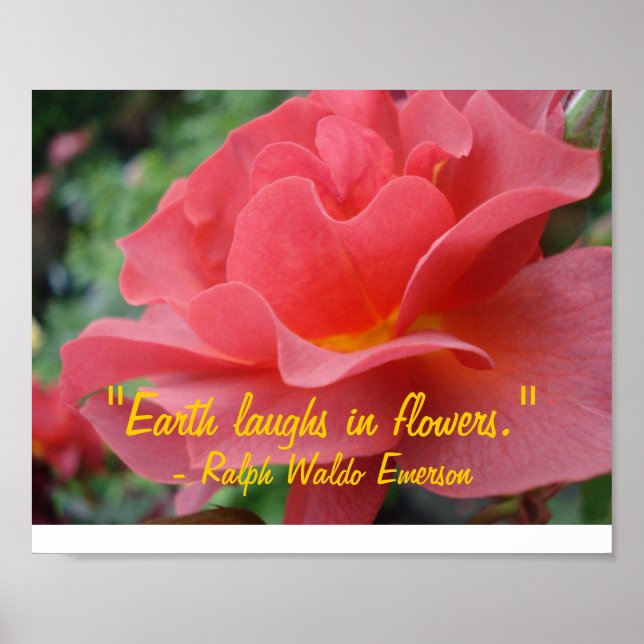 Erde lacht in Blume Poster (Vorne)
