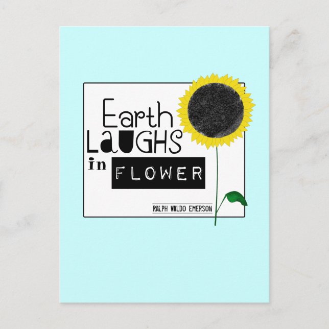 Erde lacht in Blume Postkarte (Vorderseite)