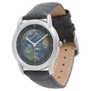 Erde mit Wolken und Meereis Armbanduhr