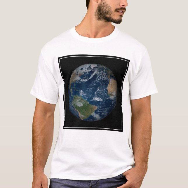 Erde mit Wolken und Meereis T-Shirt (Vorderseite)