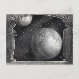 "Erde, Mond und Milchstraße"-Postkarten Postkarte