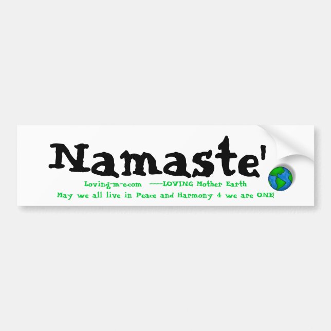 Erde, Namaste', Loving-m-e.com  ----LIEBENDES Mot… Autoaufkleber (Vorne)